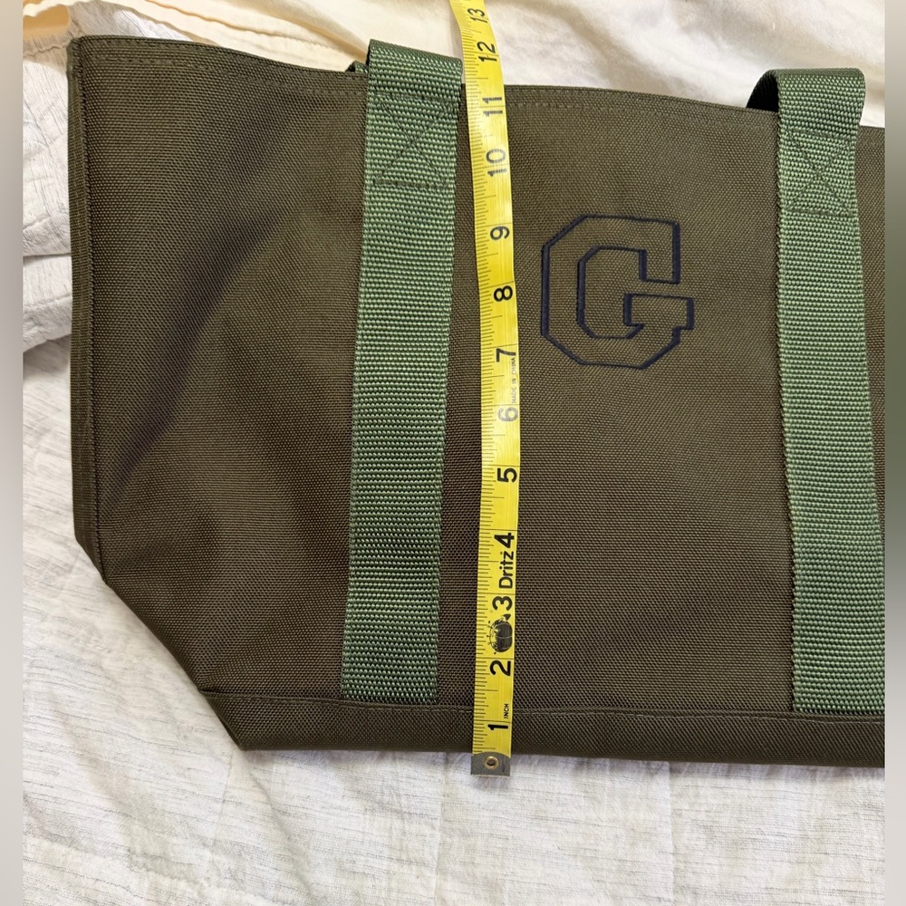 L.L. Bean Olive Green Canvas Tote NWOT - Picture 3 of 9